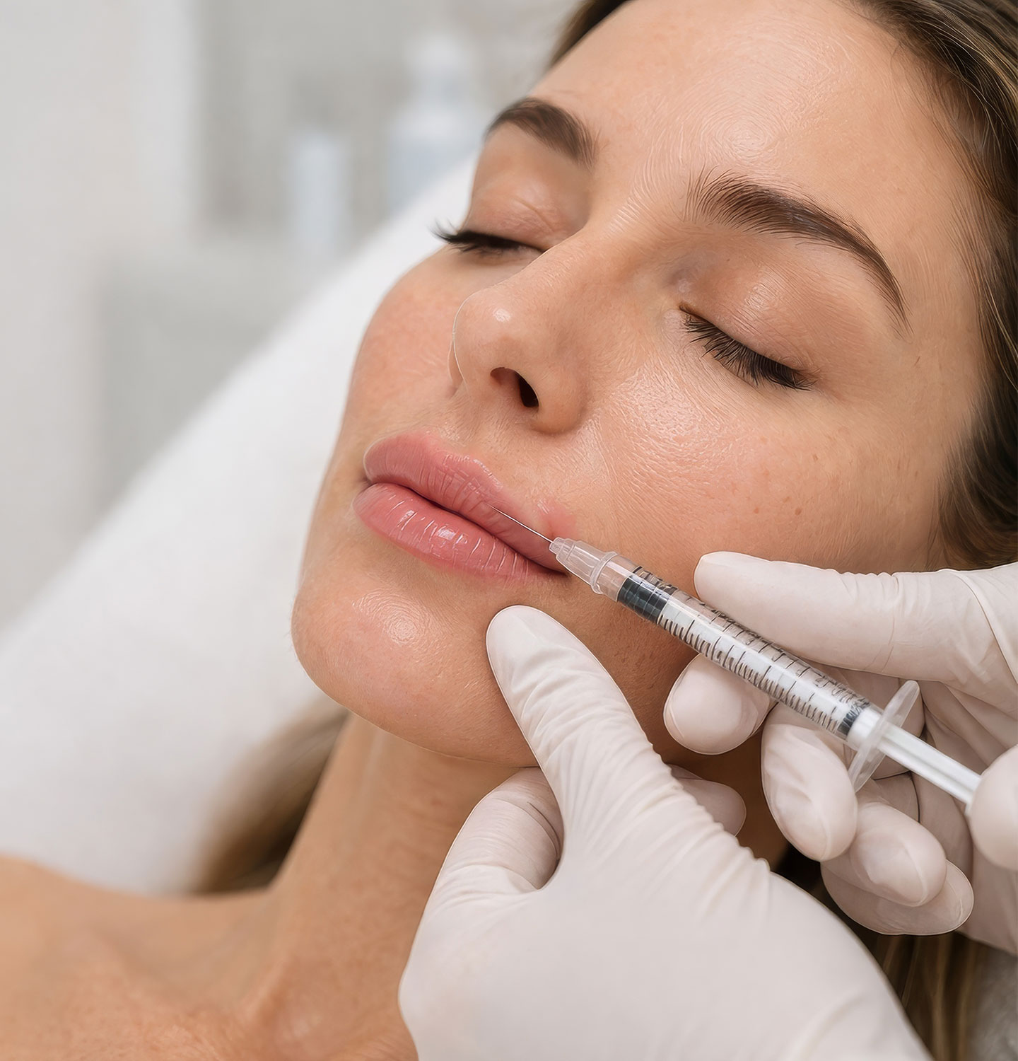 lip-filler-injection-in-clinical-setting image Lip Augmentation